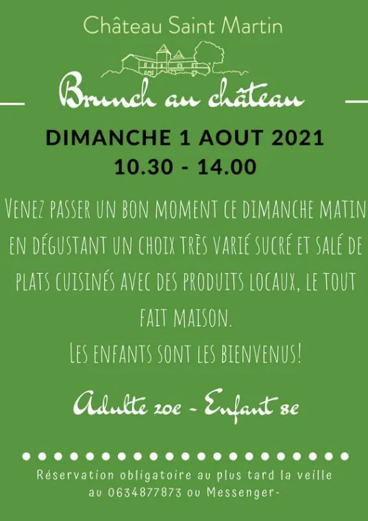 Brunch 01/08, Pouillon, Château Saint-Martin