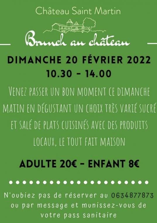 Brunch 20 février 2022, Pouillon, Château Saint-Martin