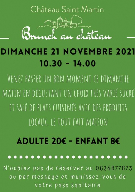 Brunch 21/11, Pouillon, Château Saint-Martin