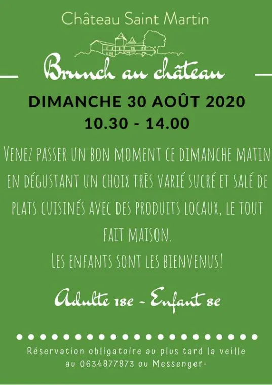 Brunch - 30 août, Pouillon, Château Saint-Martin