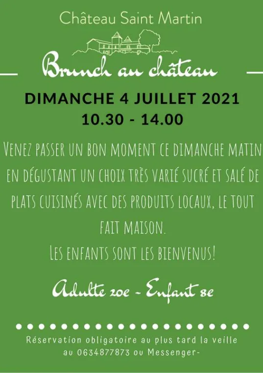Brunch 4/07/21, Pouillon, Château Saint-Martin