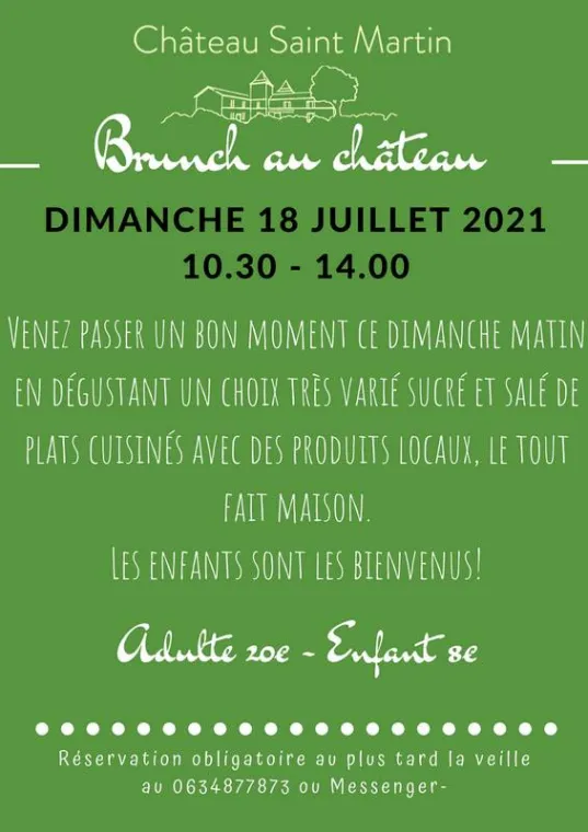 Brunch, Pouillon, Château Saint-Martin