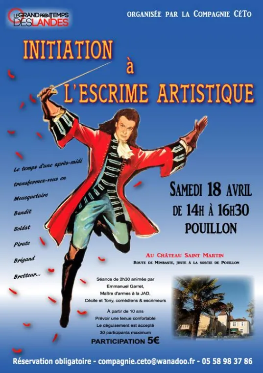Initiation à l'escrime artistique, Pouillon, Château Saint-Martin