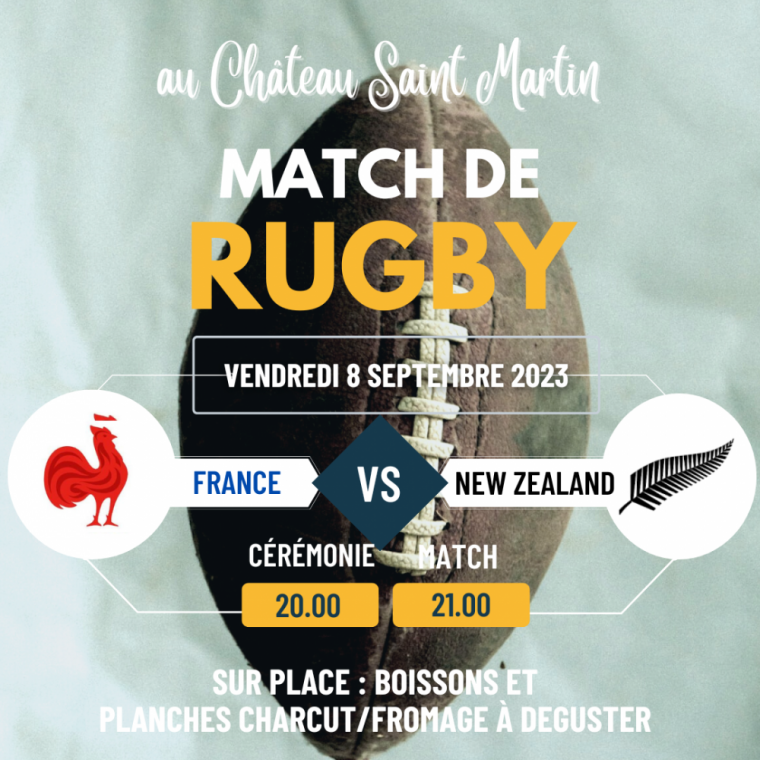 A Pouillon, venez suivre le match de rugby France-Nouvelle Zélande au Château Saint Martin, Pouillon, Château Saint-Martin